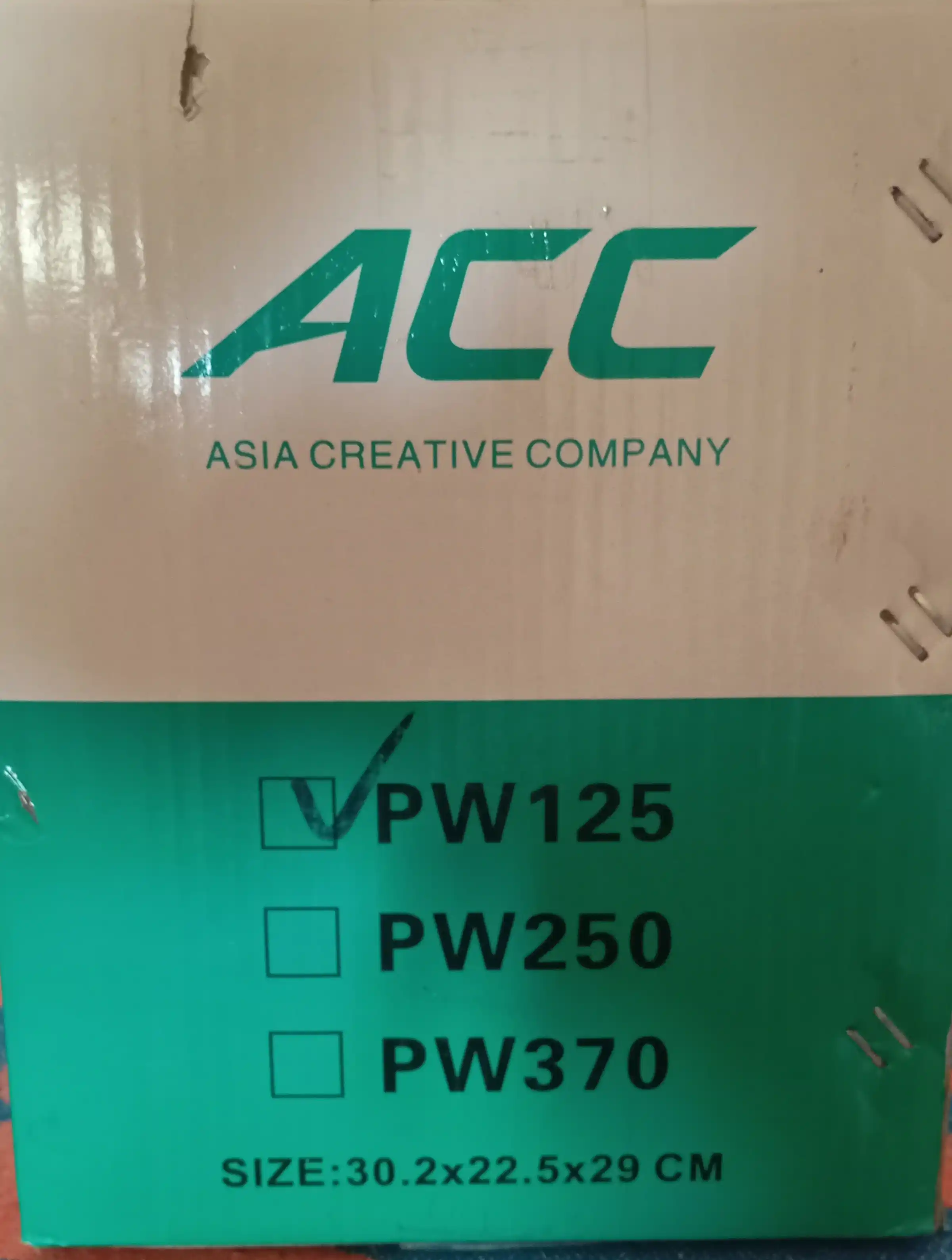 ACC PW125 Avtomatik o'z-o'zidan ishlaydigan periferik suv nasos
