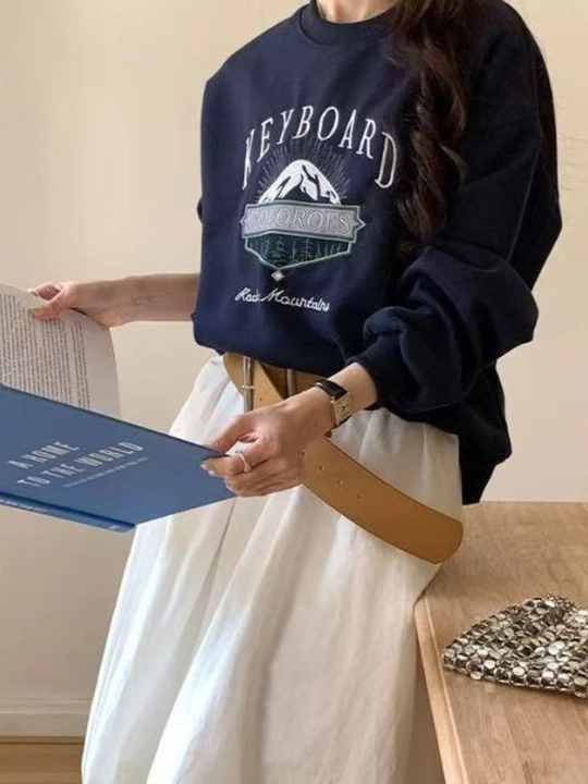 Ayollar uchun svitshot, tolstovka EllyFashion, qizlar uchun bosma naqshli futerdan
