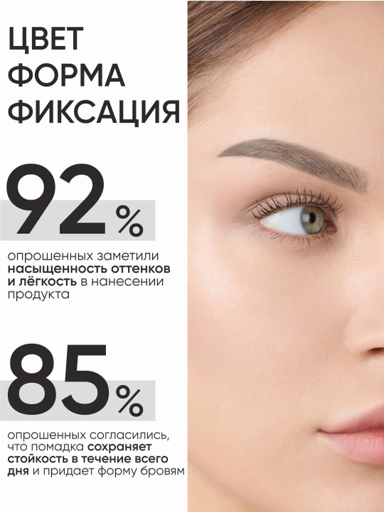 Помадка для бровей - LIMONI Eyebrow Pomade, 03 Ash Brown