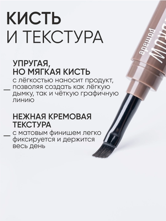 Помадка для бровей - LIMONI Eyebrow Pomade, 03 Ash Brown