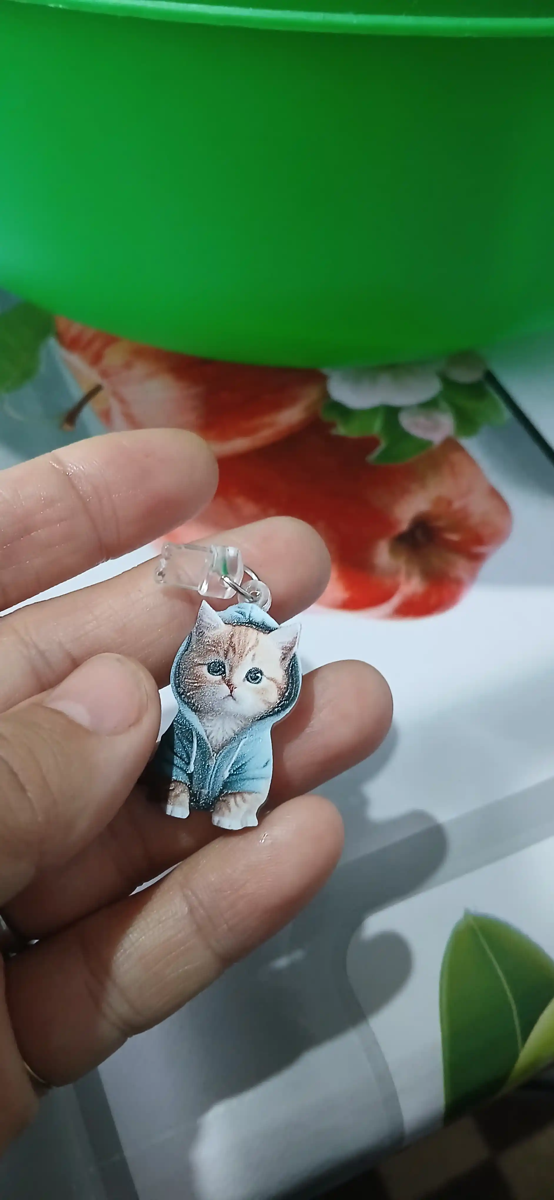 Брелок 2D Котик для телефона Type-C и Lightning – милый аксессуар для смартфона