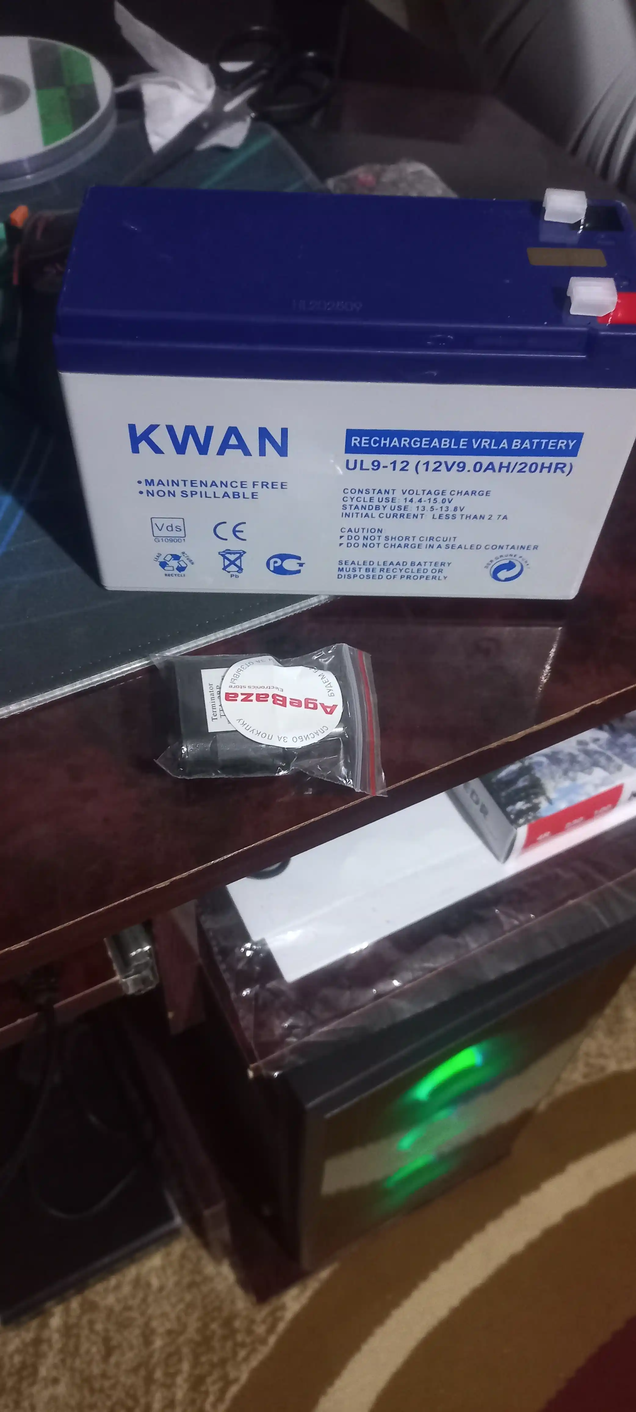 Akkumulyator batareyasi, 12 volt 9 amper, KWAN UL 9-12 12v(12V / 9Ah) VRLA, UPS, UPS uchun