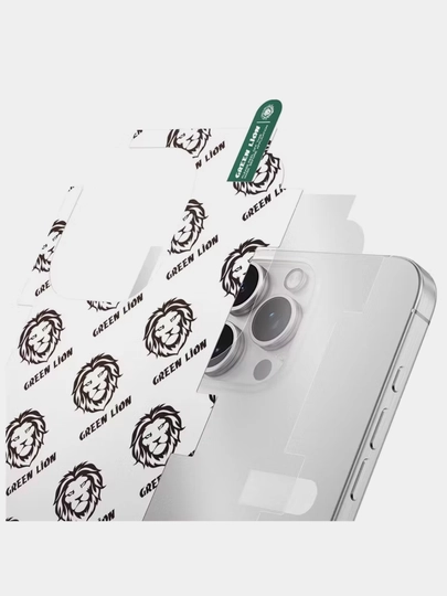 Набор 4 в 1 Green Lion Defender. Чехол, стекло, камера защита для iPhone 17-16 Pro/Pro Max