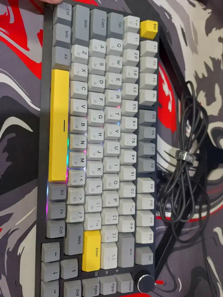 Mexanik klaviatura gaming uchun AJAZZ AK820, simli klavitura, yoritgichli