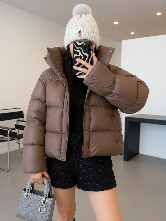 Kurtkalar ayollar uchun, oversize, qalin kapishoni bilan still koreyskiy kuz va qish uchun