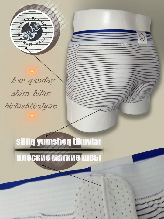 Erkaklar trusiklari, paxta 95%