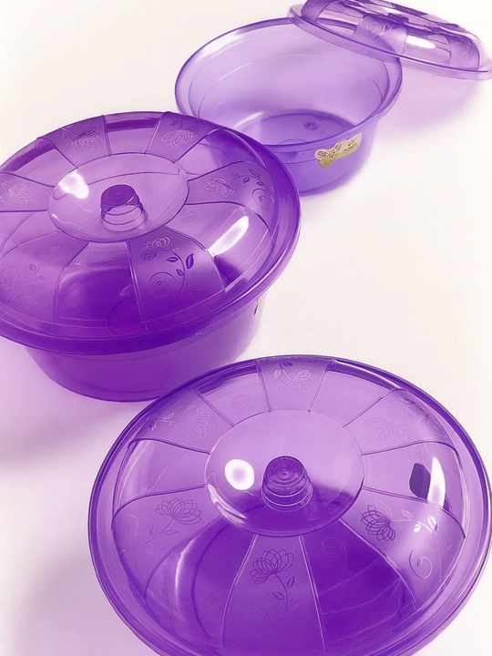3 dona konteyner to‘plami – ovqat saqlash va pishirish uchun, qopqoqli, BPA-free plastik