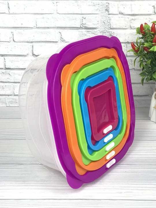 3 dona konteyner to‘plami – ovqat saqlash va pishirish uchun, qopqoqli, BPA-free plastik