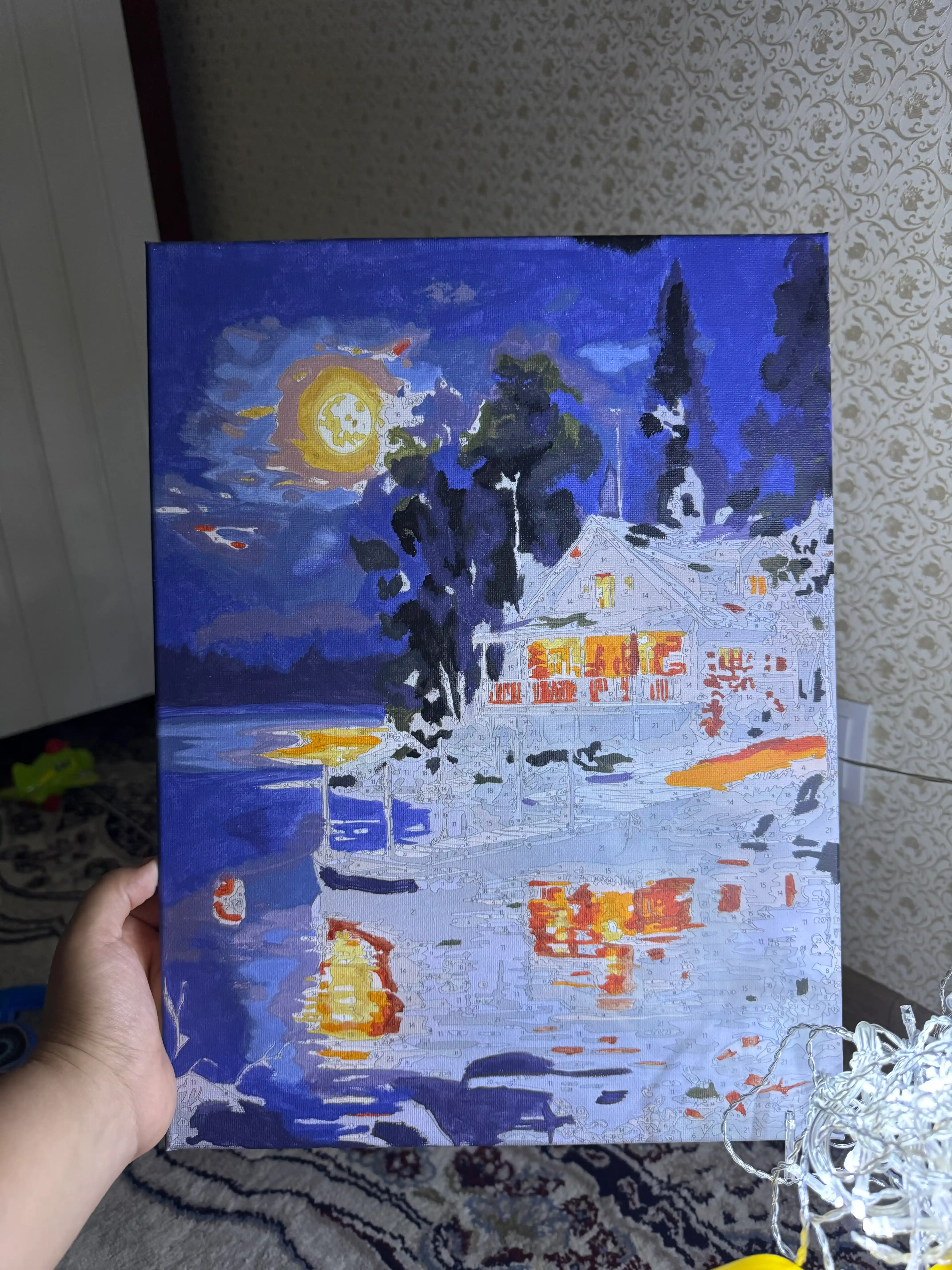 Raqamlar bo'yicha rasm Skystore Tabiat, asosli ramkaga tortilgan, 30x40 sm