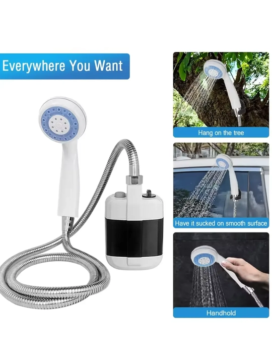 Ko‘chma elektr dush Outdoor Shower, 2200mAh, suv nasosi va ilgichli