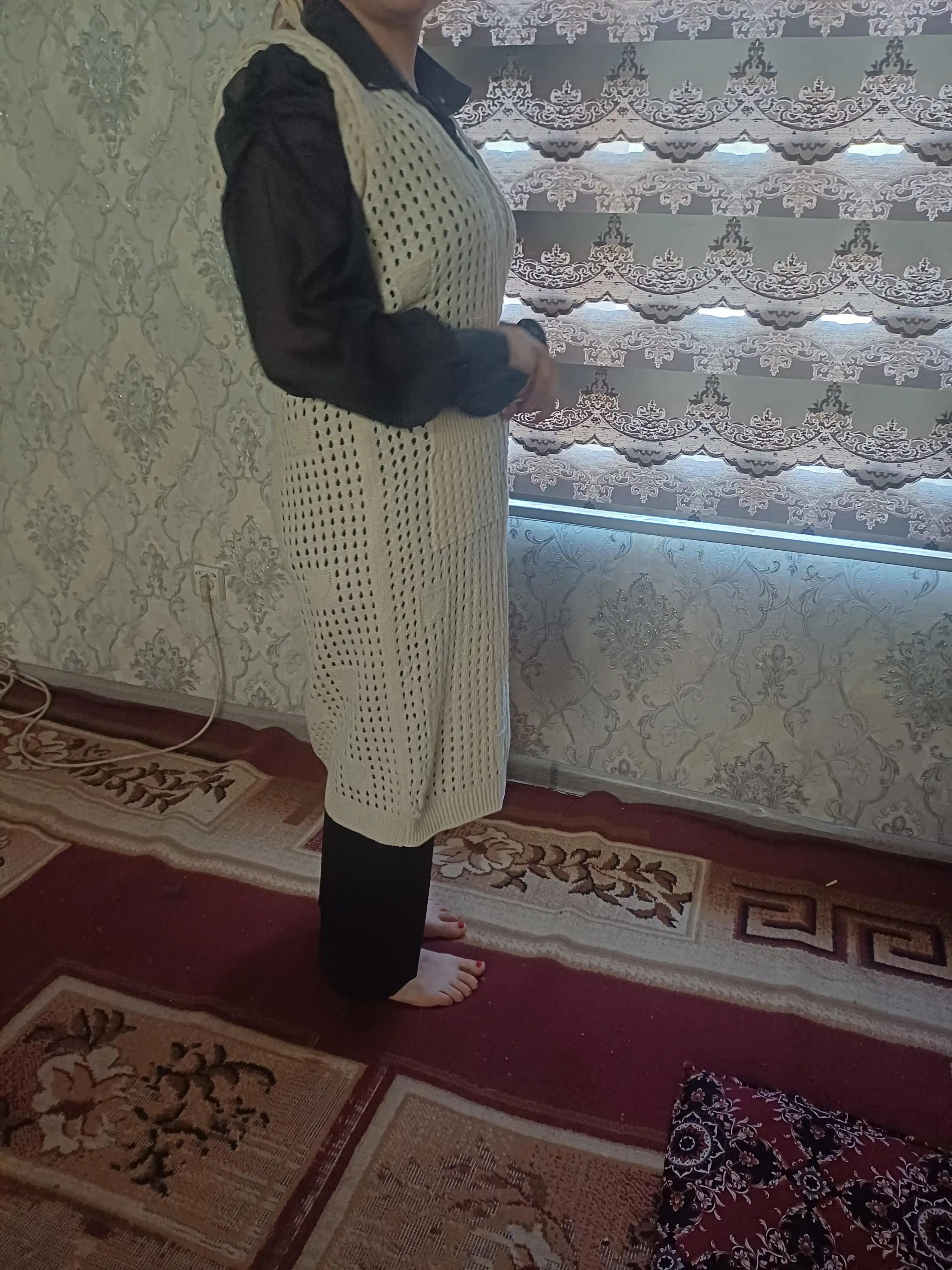 Ayollar uchun kardigan Didov triko, to'qilgan, oversize, bahor-kuzga