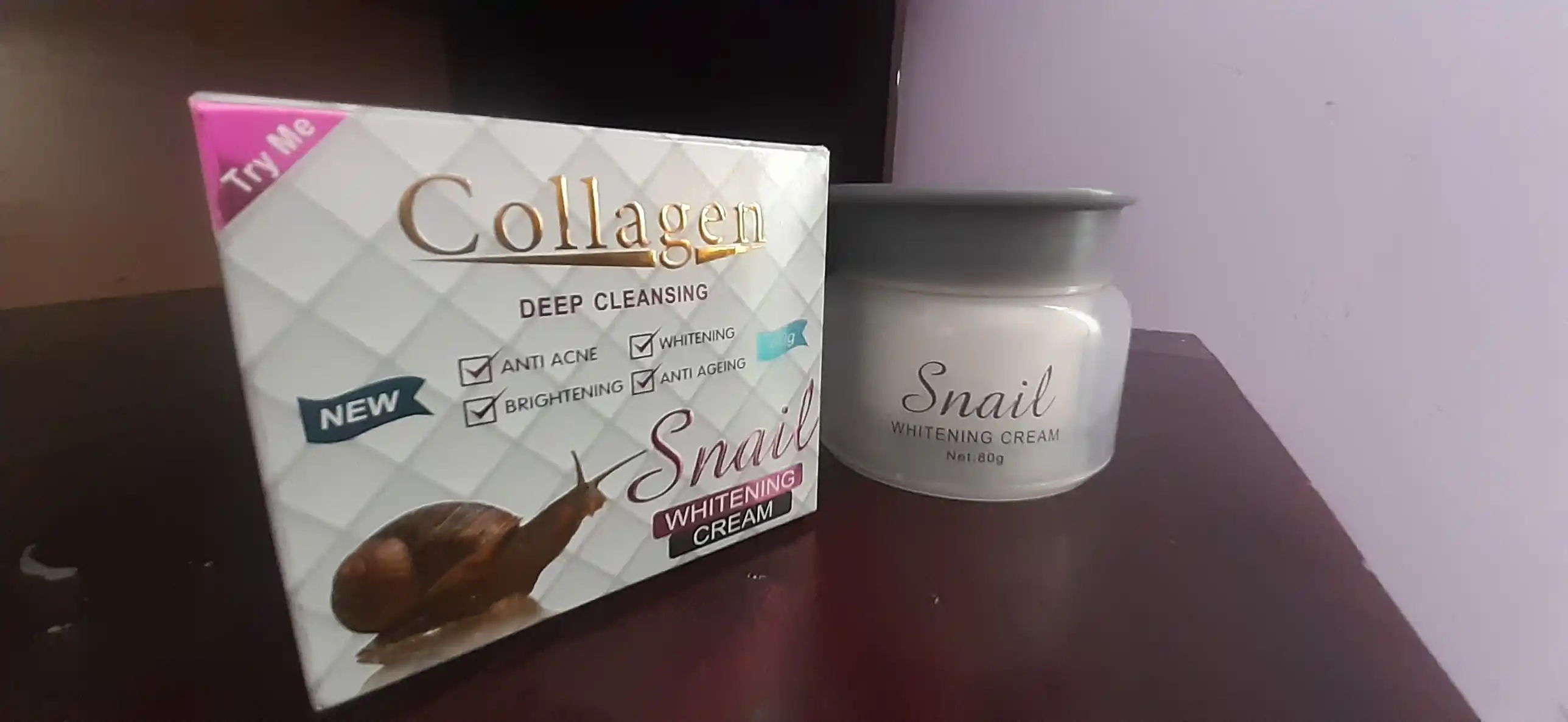 Крем для лица Collagen отбеливающий с экстрактом улитки и коллагеном, питание и уход, 80 г