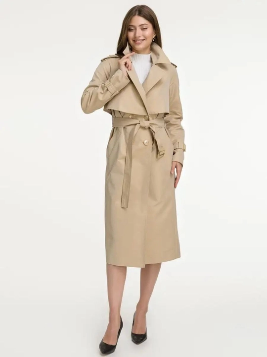 Bej trench palto ayollar uchun, uzun plash, klassik bahorgi palto, trench coat, ofis uslubi