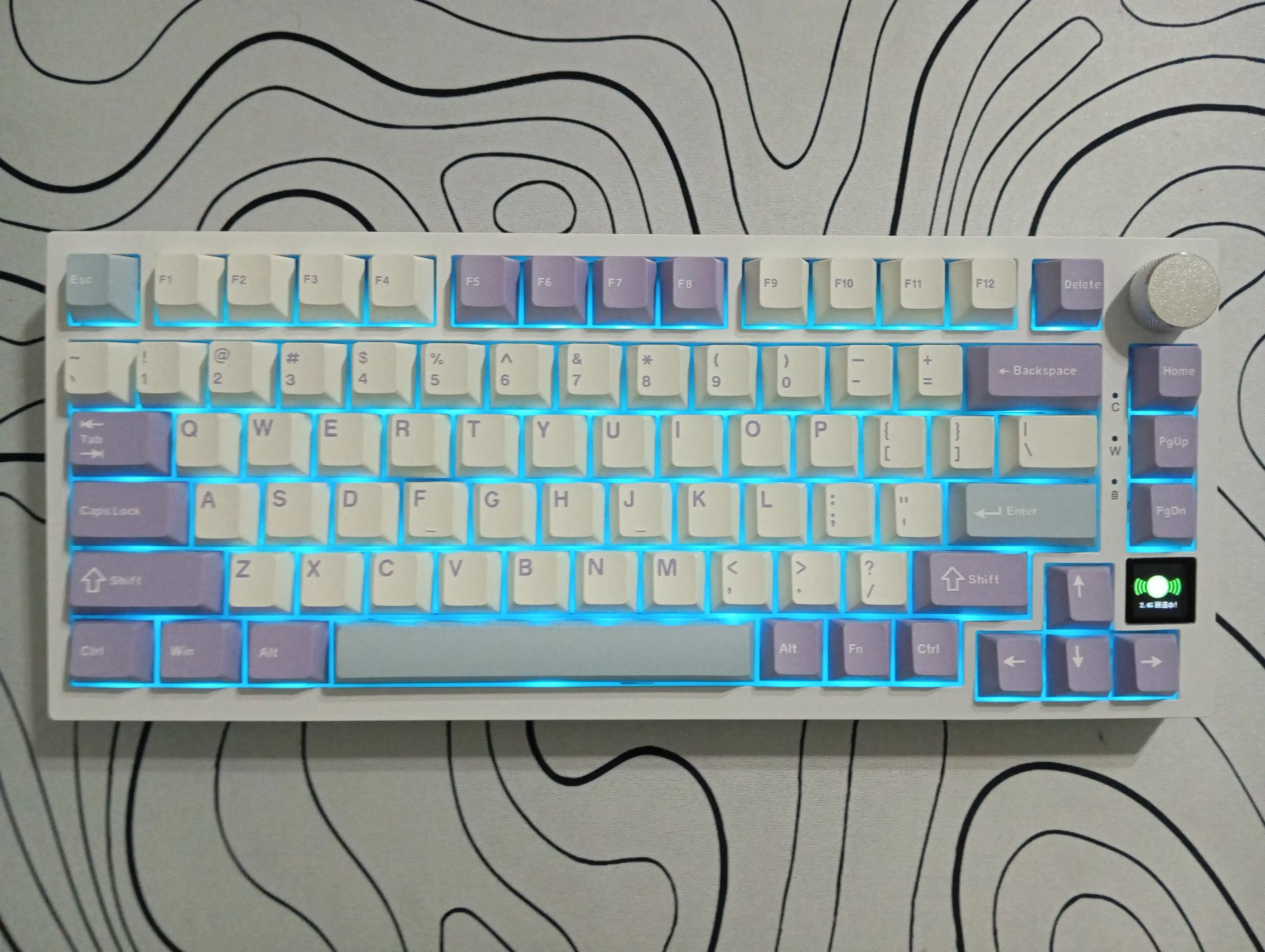 AJAZZ AK820 Pro mexanik klaviaturasi, o‘yin, simli, simsiz, Bluetooth, RGB