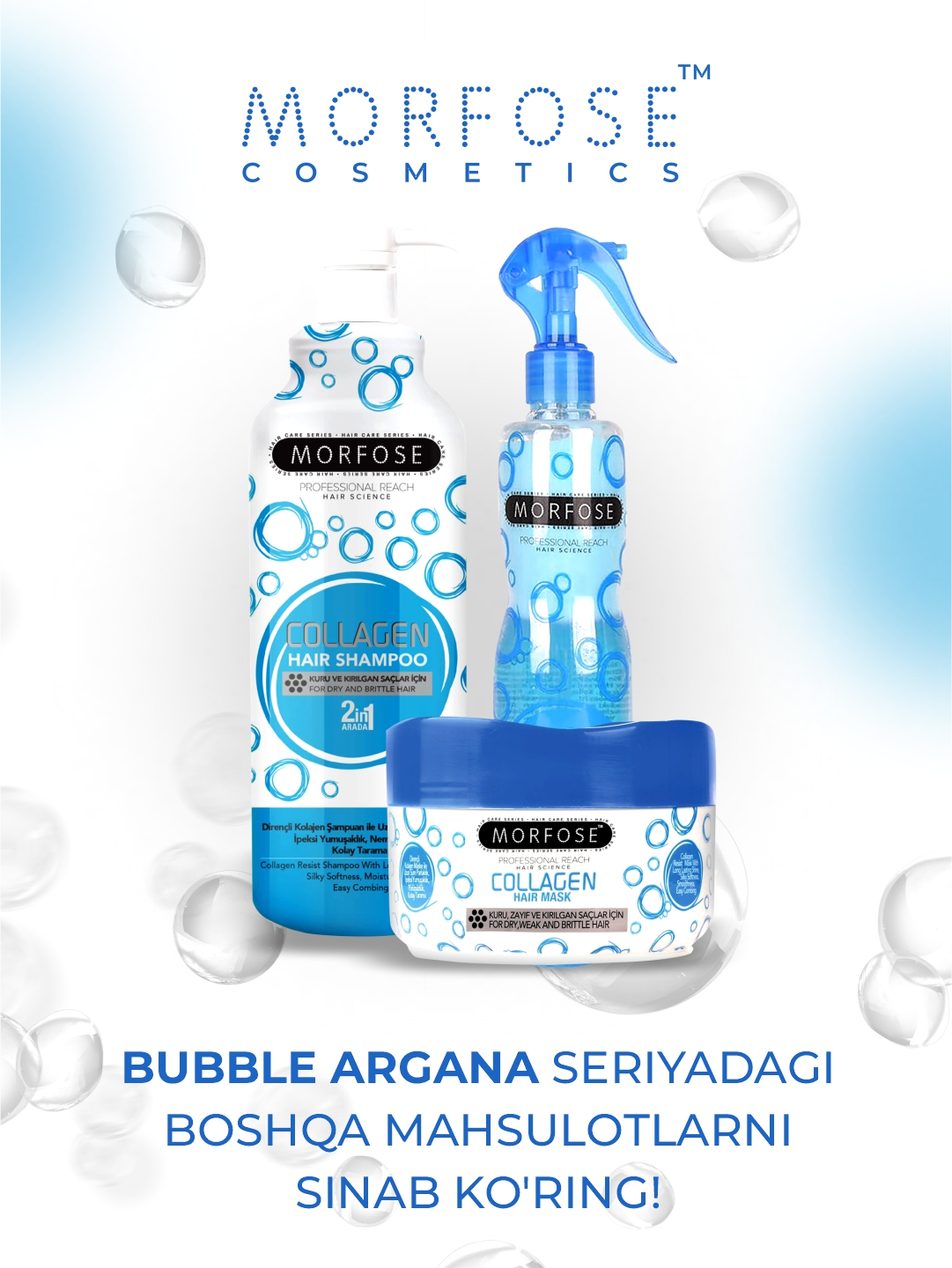 Профессиональная маска для волос Morfose Hair Mask, 500 мл