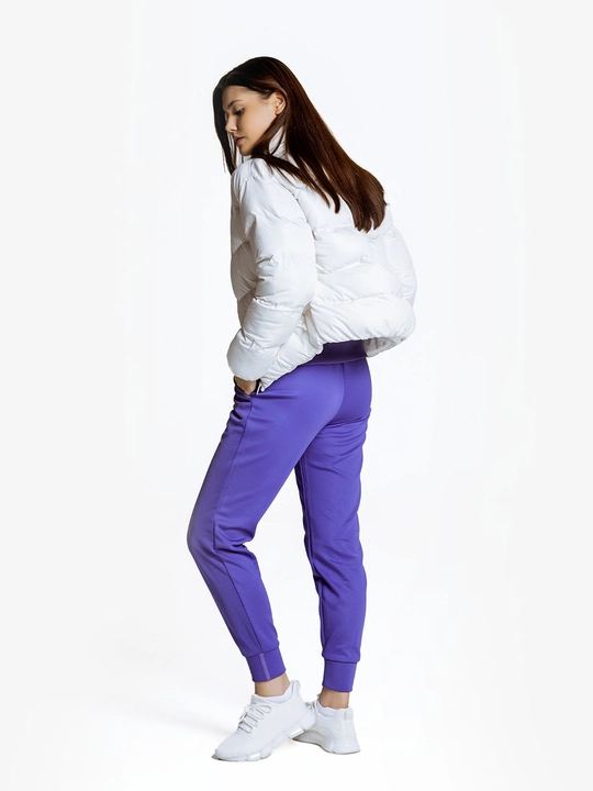 Женская укороченная куртка-пуффер 7SABER, оверсайз, с воротником-стойкой