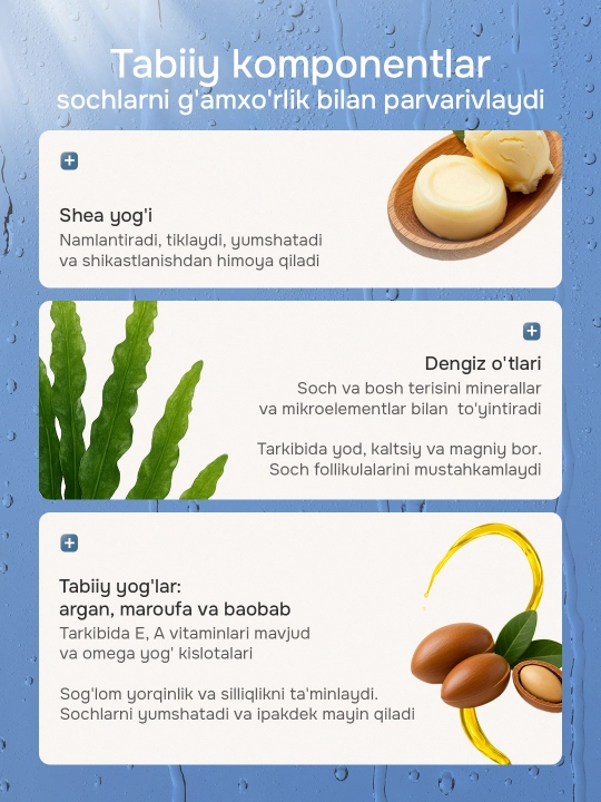 Keratine Queen sochlar uchun tiklovchi sariyog‘ – Shea yog‘i bilan, 118 ml