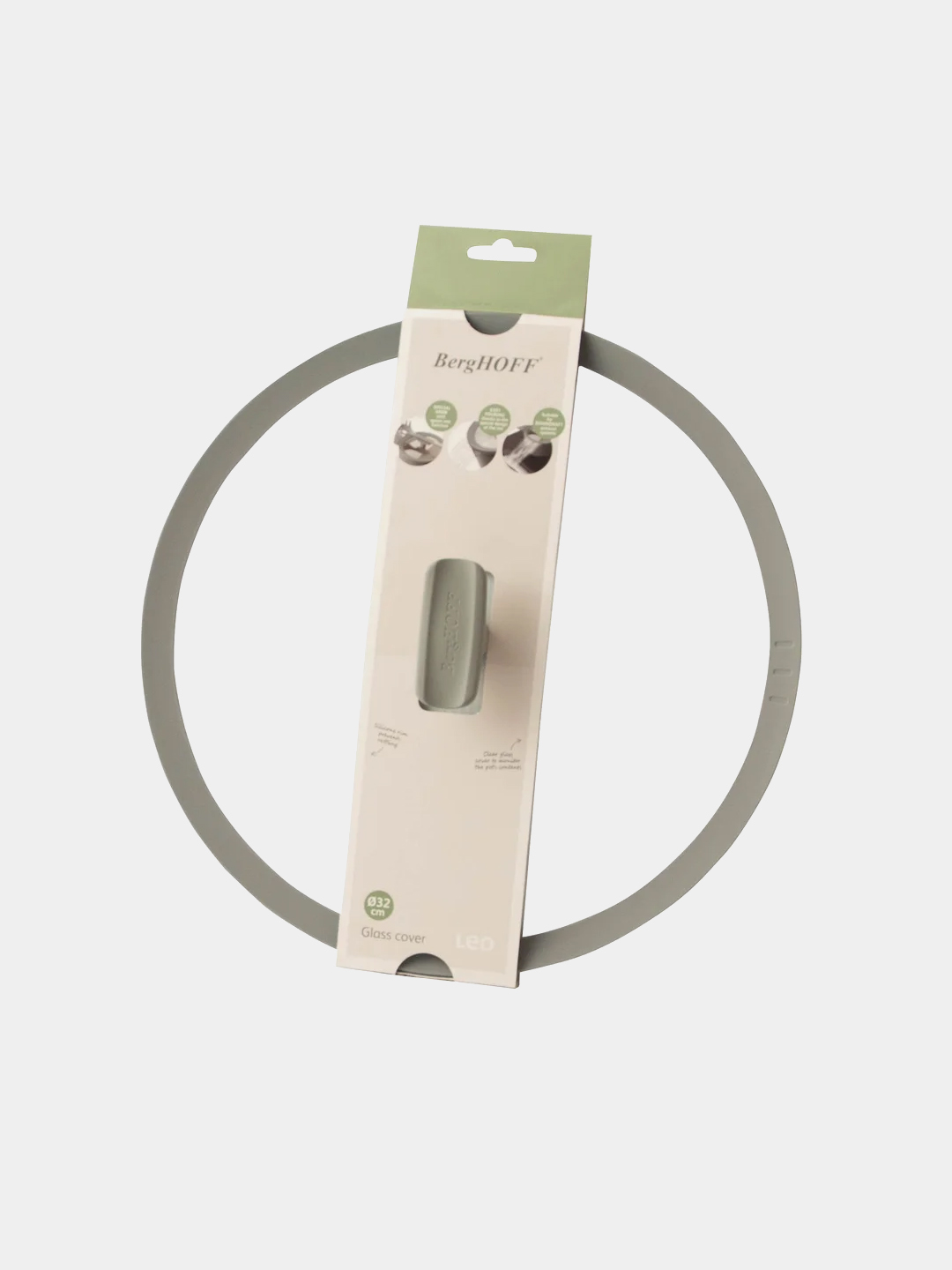 BergHOFF Leo Balance Moonmist shisha qopqog‘i, tova va qozon uchun, 32 sm, kulrang