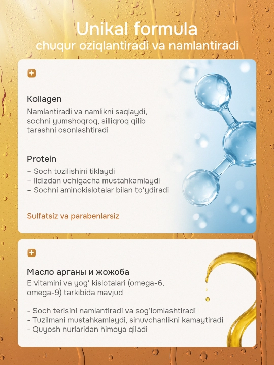 Soch uchun kollagenli oziqlantiruvchi niqob Keratine Queen, 800 ml 