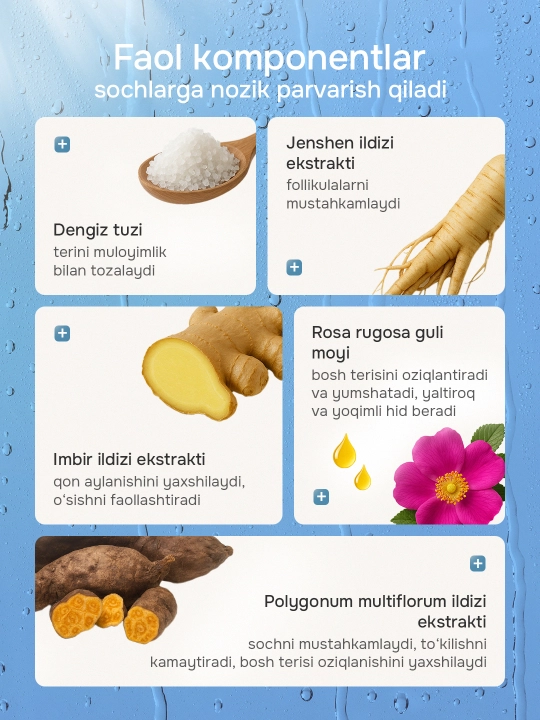Aisunlee Coconut Scalp Scrub — dengiz tuzi bilan tozalovchi shampun-skrab, 250 ml