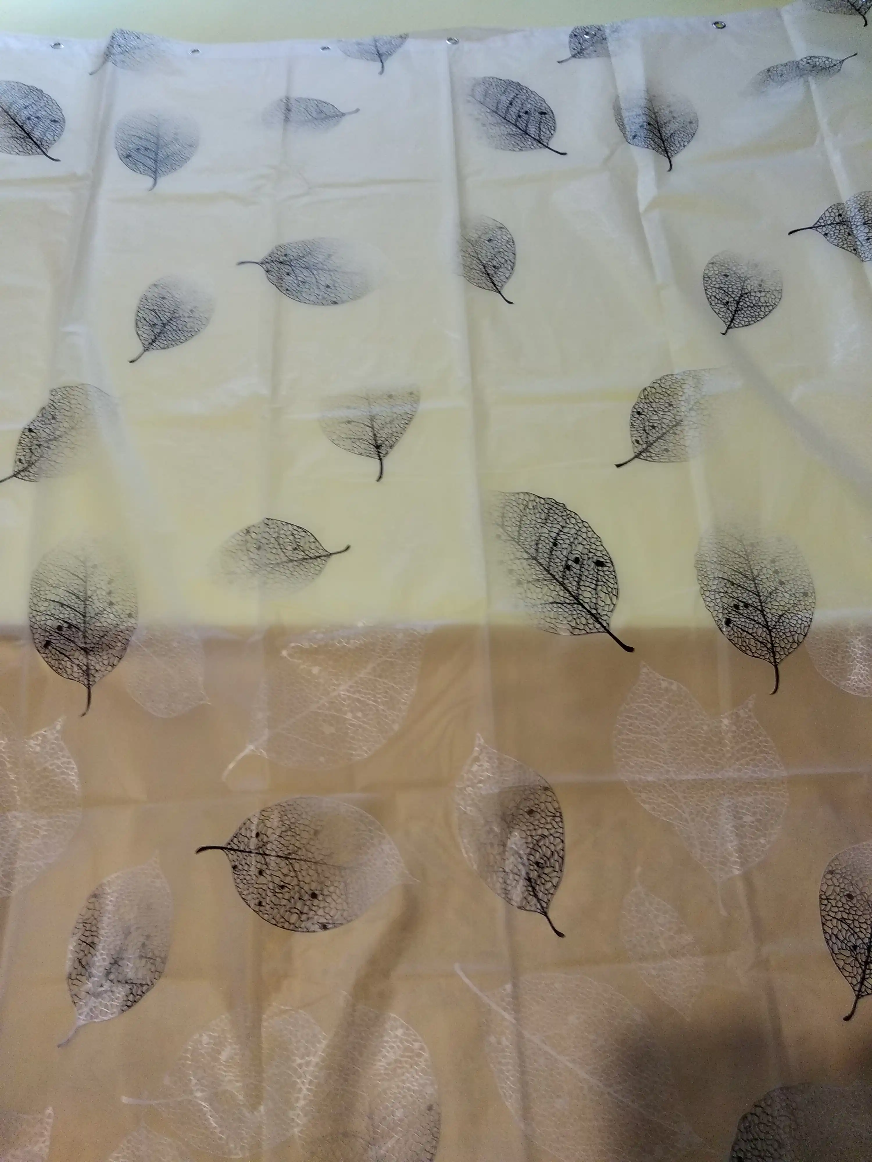 PEVA materialli hashamatli hammom pardasi, 180 × 200 sm, 12 ta halqali