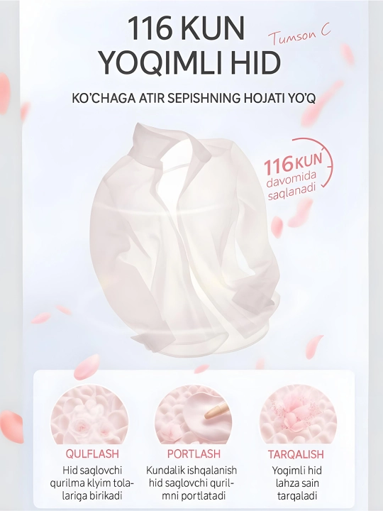 Капсулы для стирки Timson C – с приятным ароматом «Rosa» и «Pomelo Rose», формула 4 в 1
