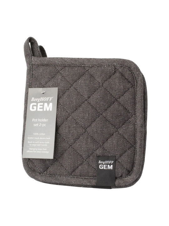 Набор кухонных полотенец BergHOFF Gem 3990031, хлопок, серый, 2 шт