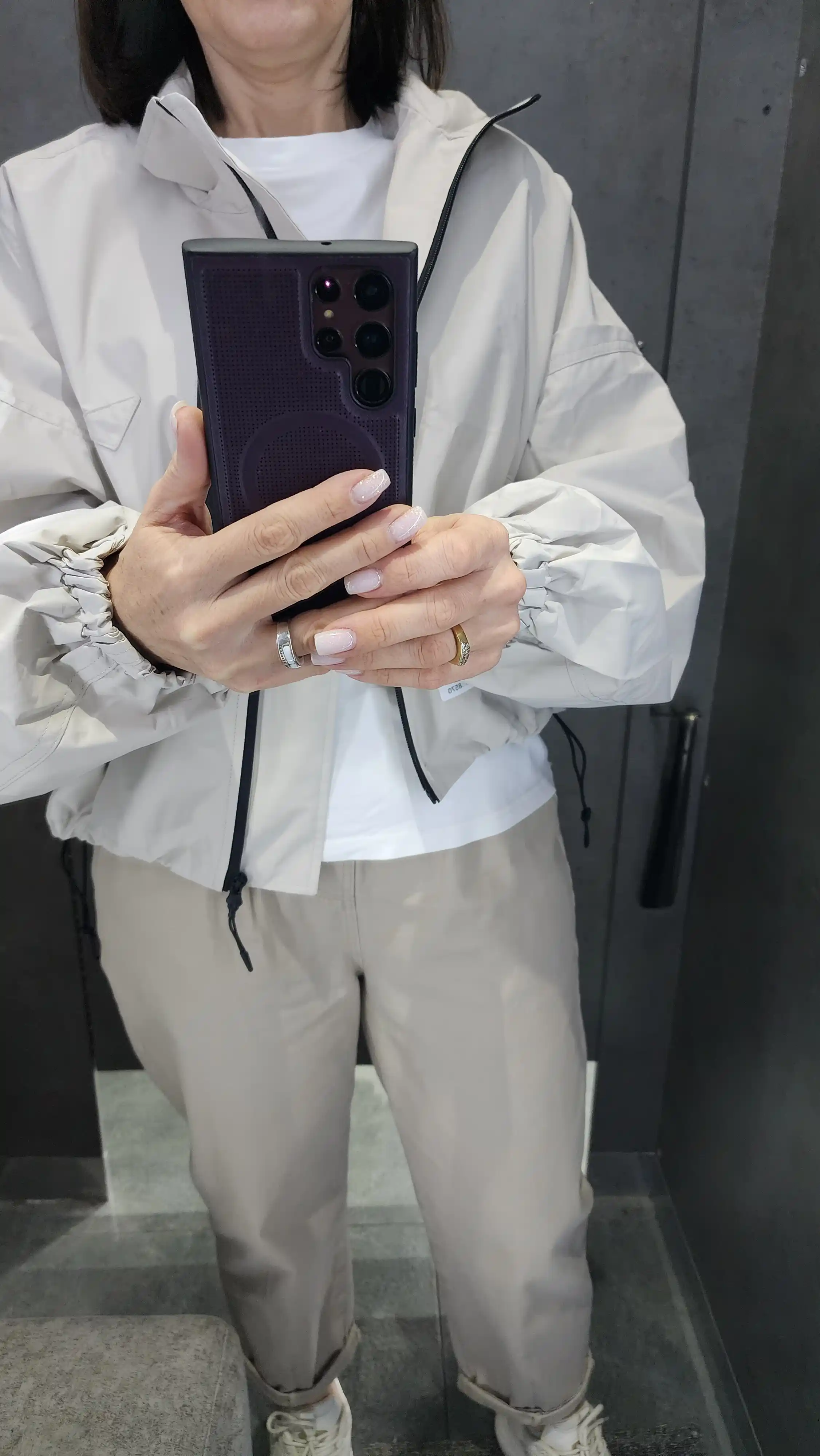 Ayollar vetrovkasi, demi-mavsumli kurtka, yomg'irga, oversize, Xitoy, 46-54