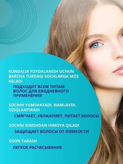 Кондиционер для сухих, окрашенных волос, поврежденных волос Ollin Professional Care