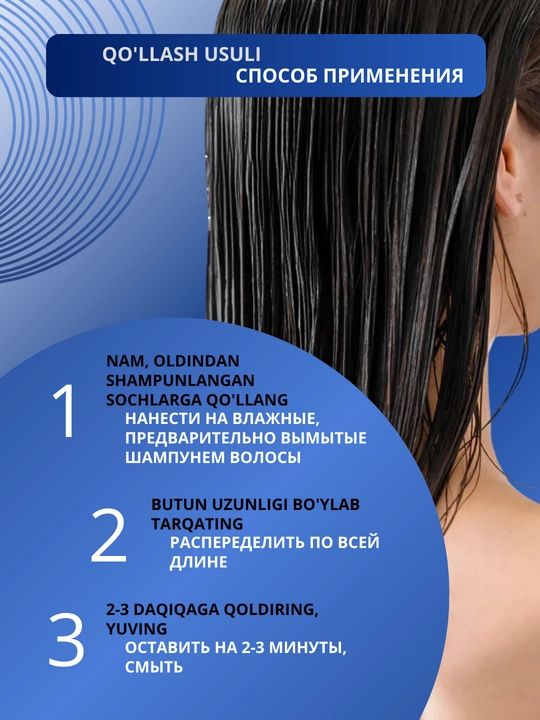 Кондиционер для сухих, окрашенных волос, поврежденных волос Ollin Professional Care