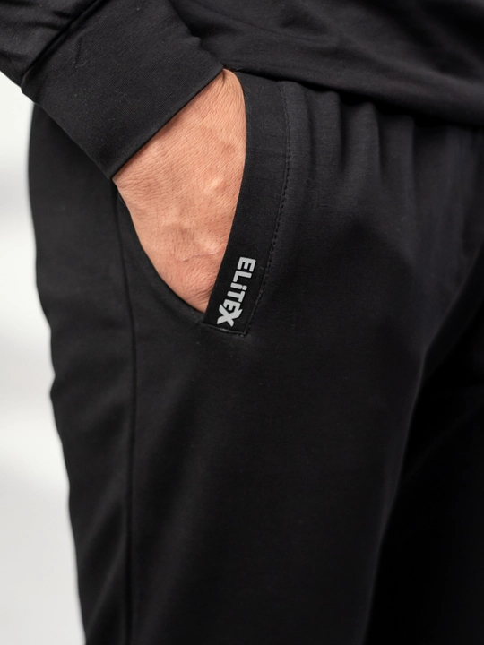 Erkaklar sport shimi ELITEX, trikotaj, paxta, elastik belbog‘li, S–3XL