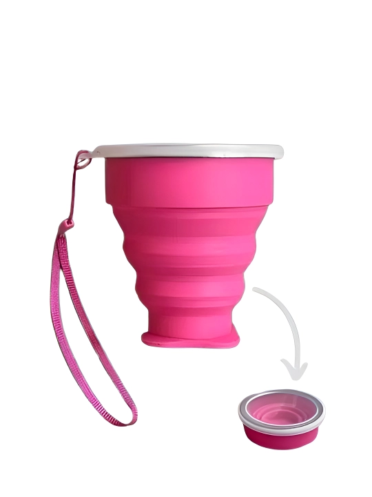Silikon qopqoqli yig‘ma stakan, 200 ml