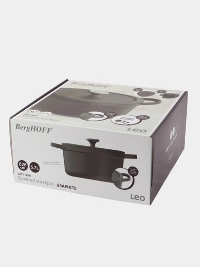 BergHOFF - Leo Graphite 26 sm cho‘yandan yasalgan qopqoqli qozon
