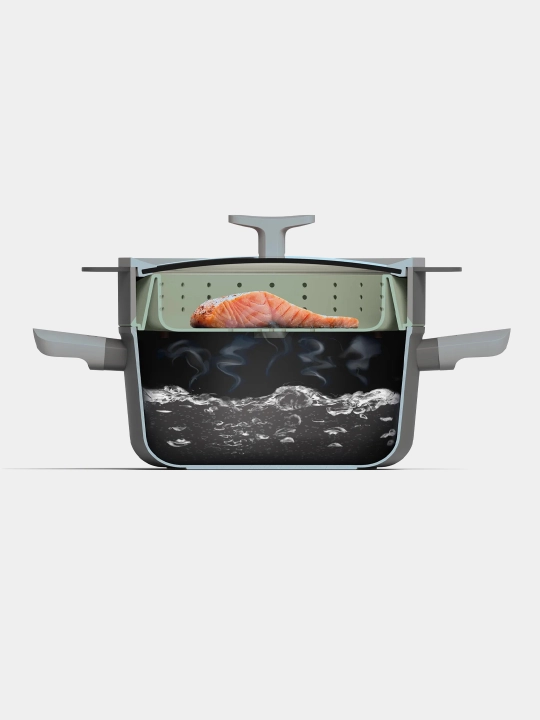 BergHOFF Leo Balance bug‘da pishirish qo‘shimchasi, silikon, yashil rang, spagetti uchun