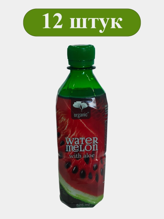Напиток ORGANIC Алоэ Арбуз 0.525 л, 12 шт - 