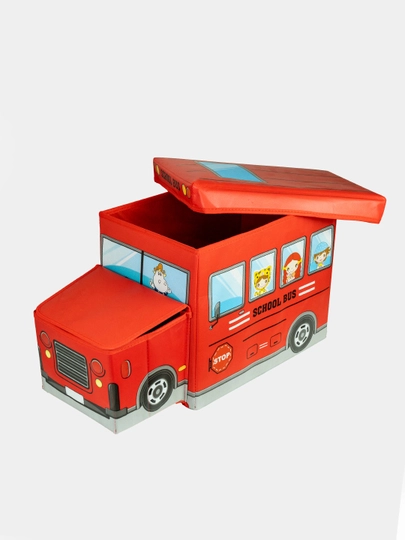 Органайзер-кофр, ящик для хранения вещей и игрушек — JOYHOME-AVTOBUS-КРАСН
