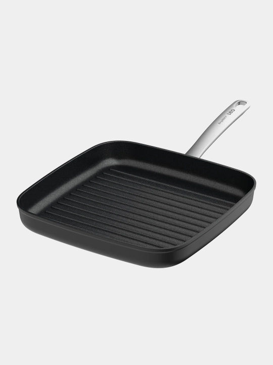 BergHOFF Leo Graphite gril tovasi, 28 sm, alyuminiy, anti-yopishqoq qoplama, qora
