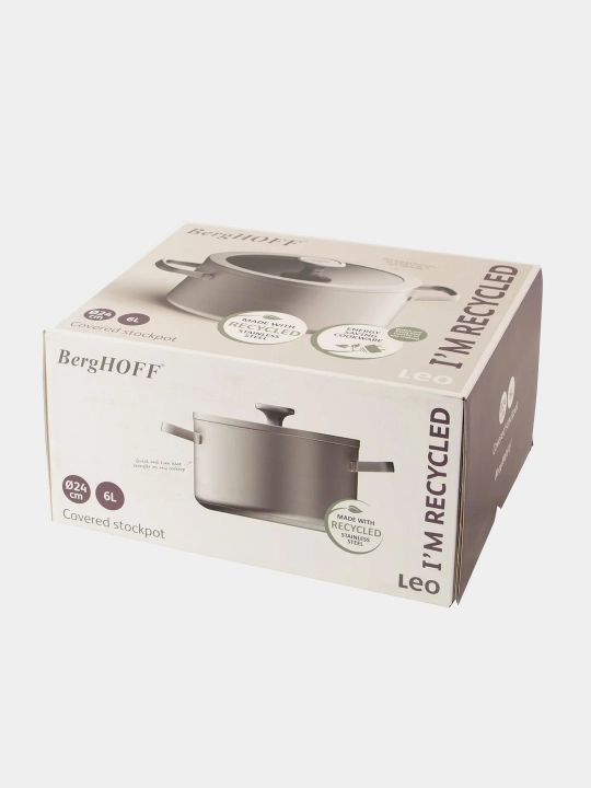 BergHOFF Leo Graphite qozoni, zanglamaydigan po‘lat, diametri 24 sm