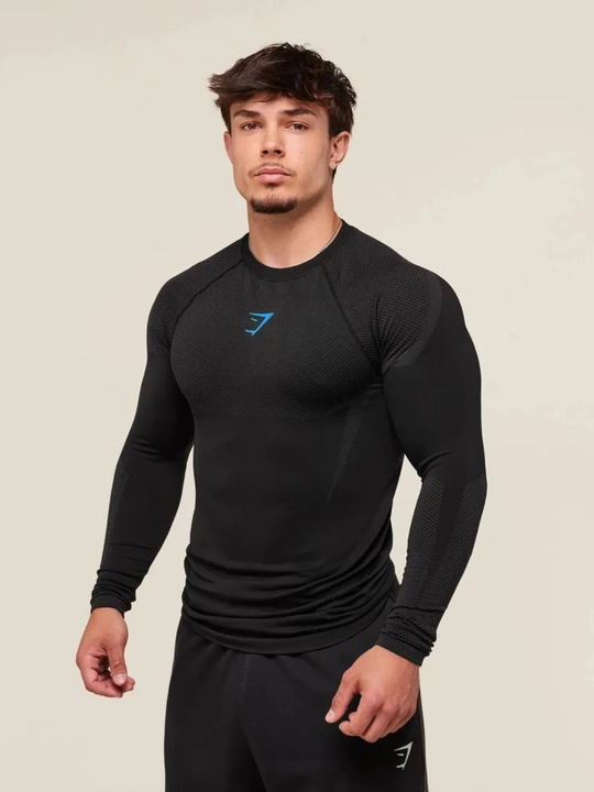 Uzun yengli kompression rashgard, sport, erkaklar uchun, fitnes uchun