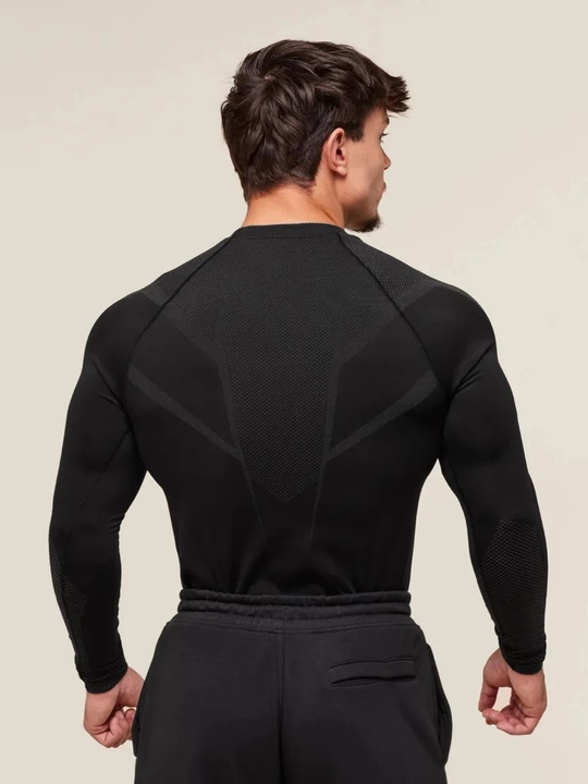 Uzun yengli kompression rashgard, sport, erkaklar uchun, fitnes uchun