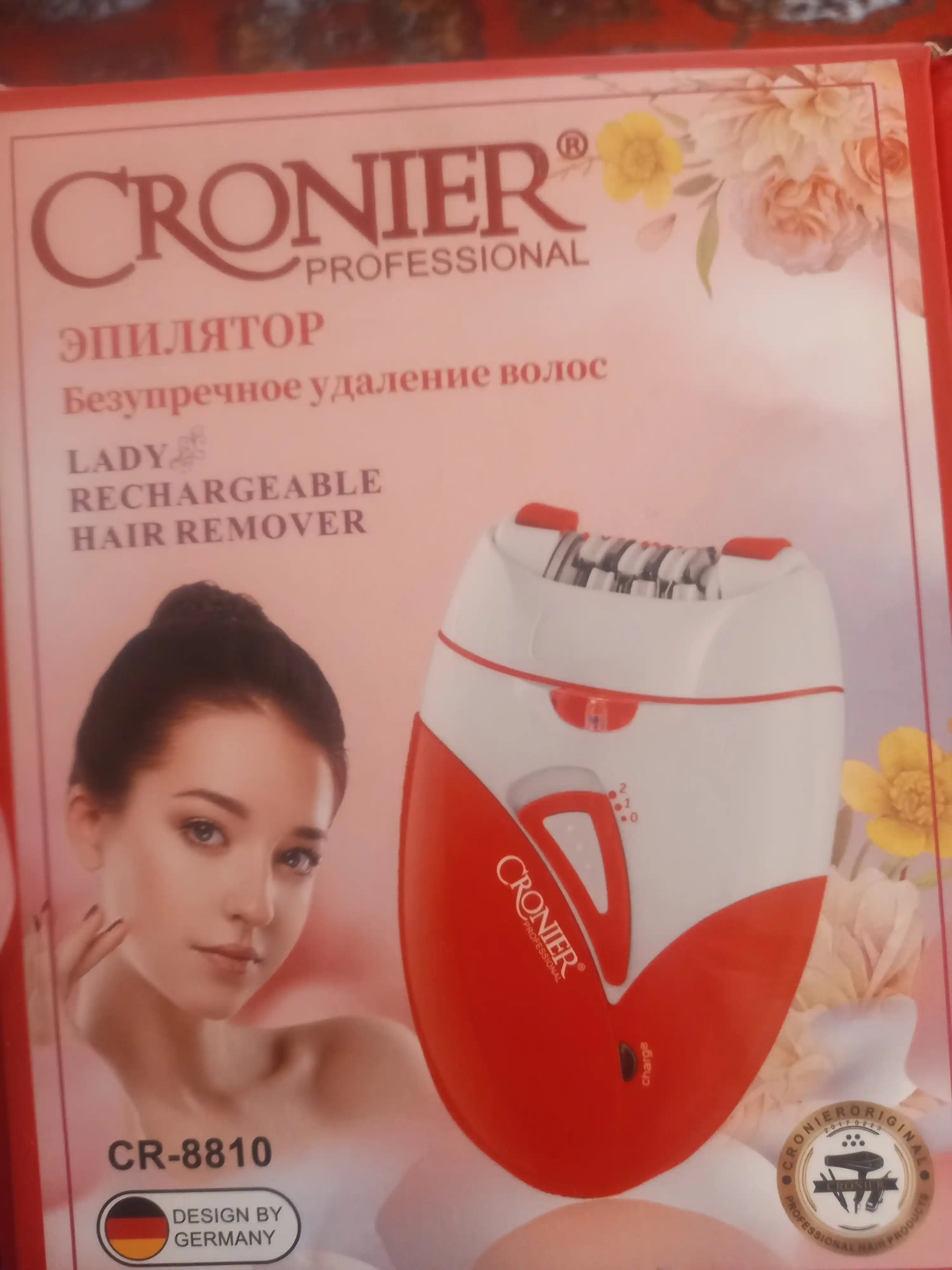 Профессиональный эпилятор, модель CRONIER CR-8810, беспроводной, для тела, для женщин