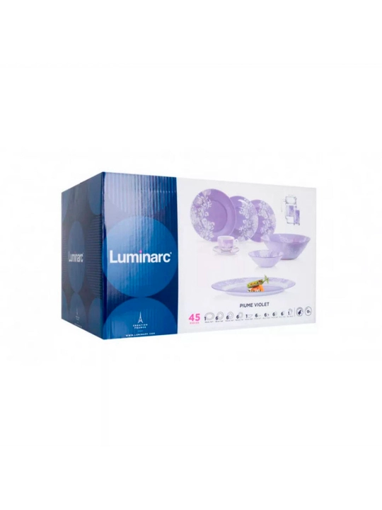 Столовый сервиз Luminarc, набор стеклянной посуды, 46 предметов, 6 персон