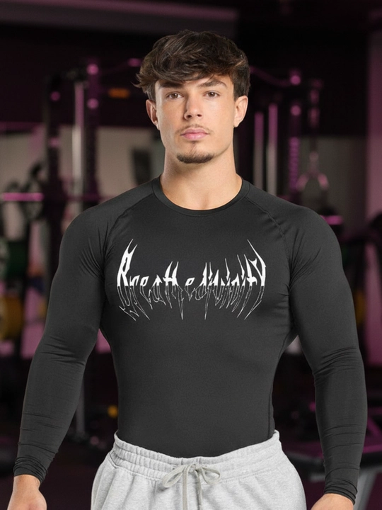 Uzun yengli kompression rashgard, sport, erkaklar uchun, fitnes uchun