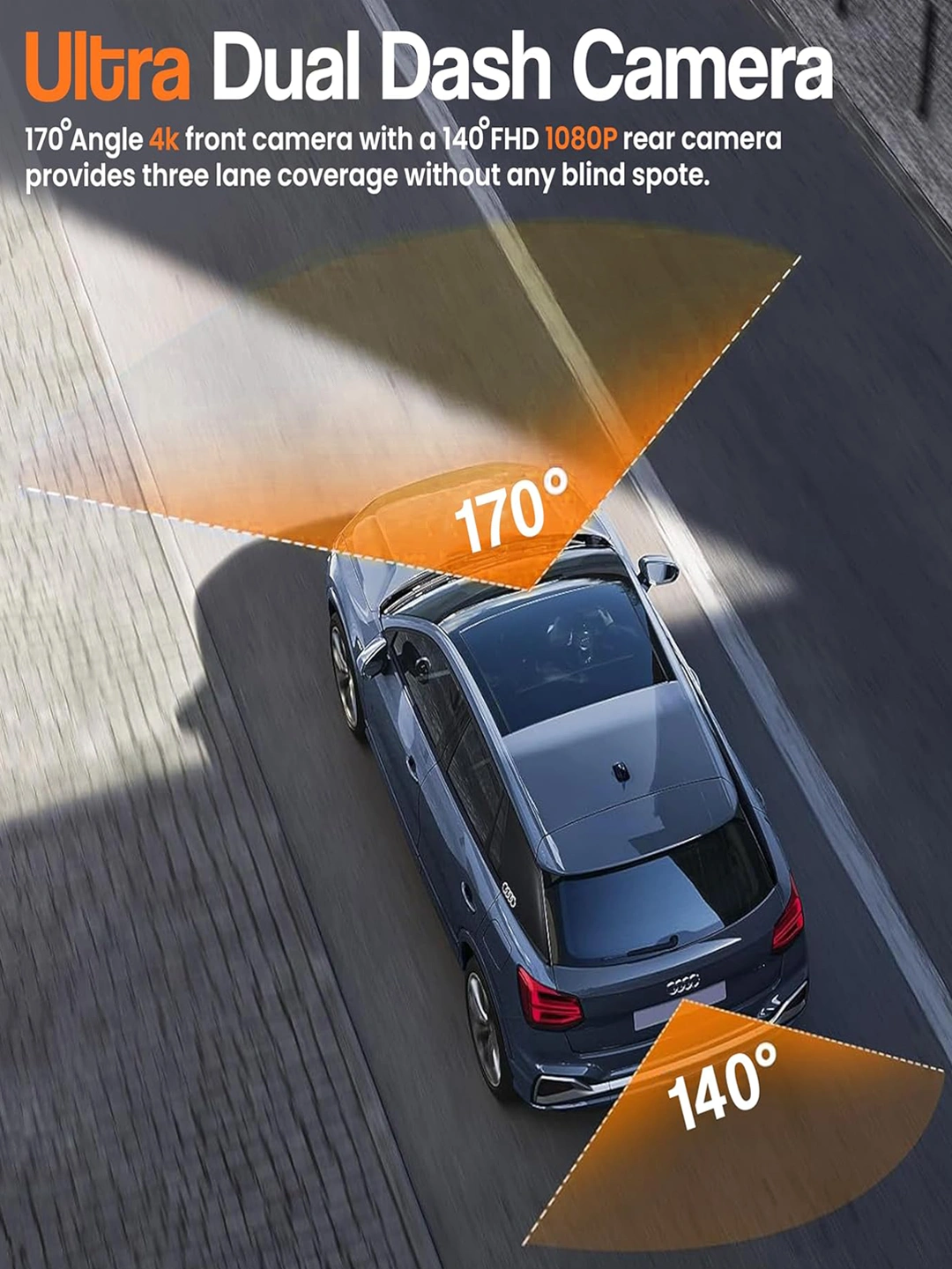 Videoregistrator M6 4K Ultra DashCam 1080 FULL HD,WiFi,GPS+ 128GB + Parking,3.2 HD displey 2