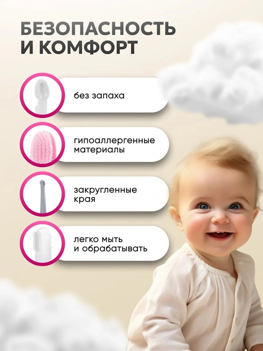 Набор для ухода за новорожденным, расческа, ножницы, аспиратор, 14предметов