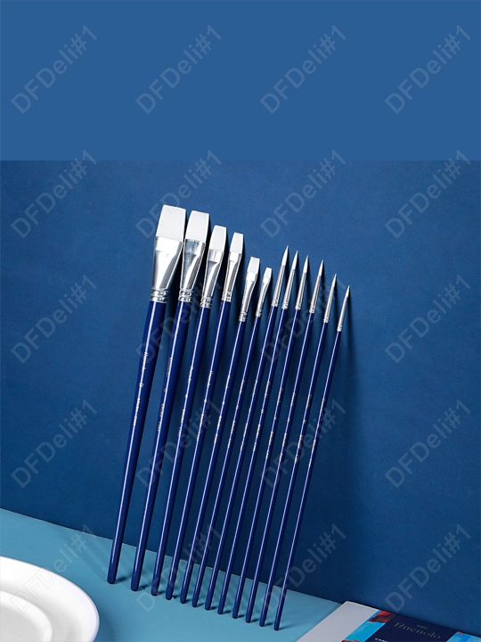 Cho'tkalar tekis qattiq neylon to'plamda 6 dona EC282-10 Deli, 282-10-EC