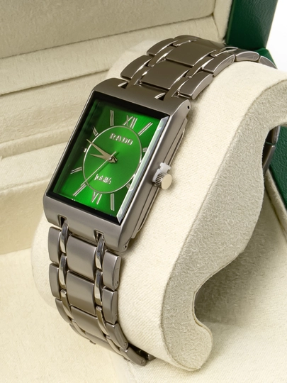 Мужские часы RADO Jubile Rectangle — стиль в каждой детали — MICRO1-RADO27-ЗЕЛЕН