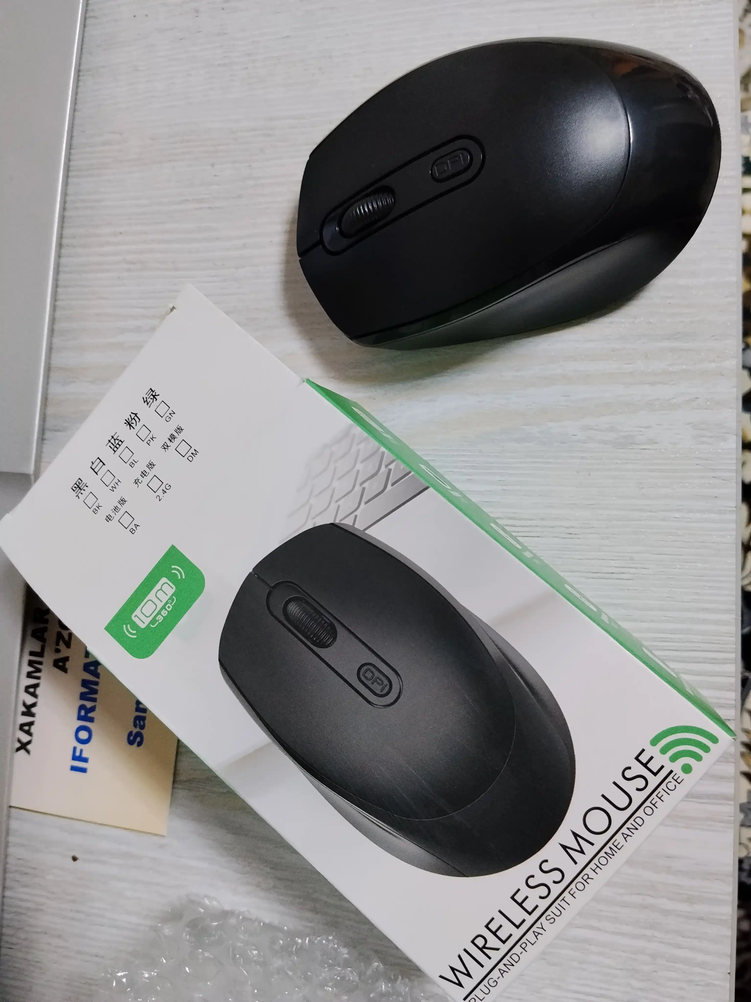 Barcha qurilmalar uchun ergonomik Bluetooth/2.4Ghz simsiz sichqoncha, qayta quvvatlanadi