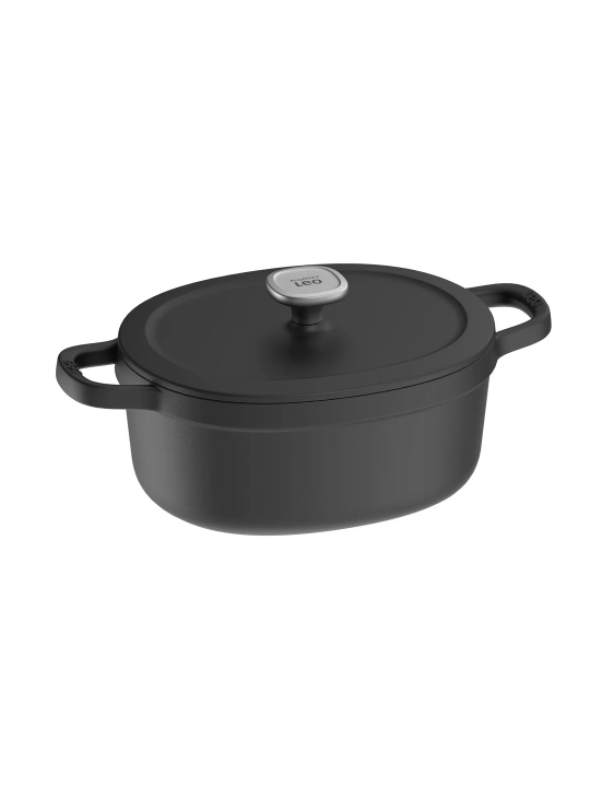 BergHOFF Leo Graphite cho‘yan qozoni, oval, qopqoqli, 4.8 litr