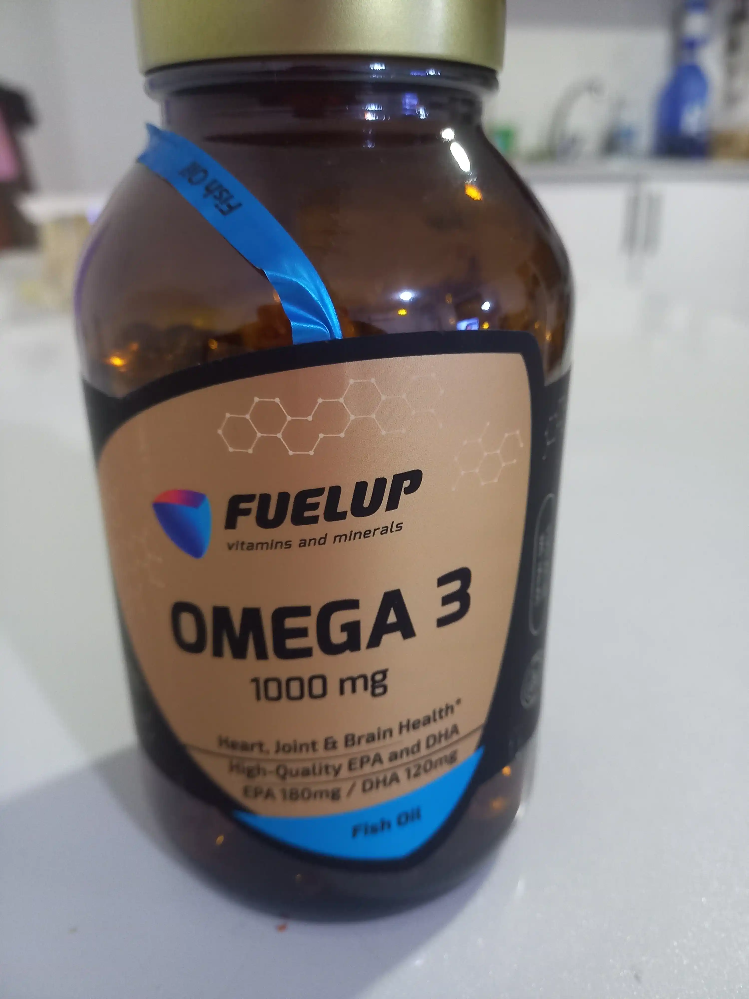 Омега 3 (Omega 3) Рыбий жир 1000мг 90 софтгель baliq yo'gi FUEL UP стекляная упаковка